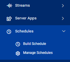 Finding Schedules in the FME Server menu